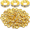 BronaGrand 100pcs 10 mm Golden Plated Rhinestone Spacer Beads Large Hole European Rondelle Beads Round Shiny Crystal Loose Beads for DIY Bracelet ...
