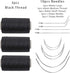 Ryalan Weaving Needle Combo Deal Black Thread with 10pcs Needle for Making Wig Sewing Hair Weft Hair Weave Extension, Big Medium and Small C J Sha...