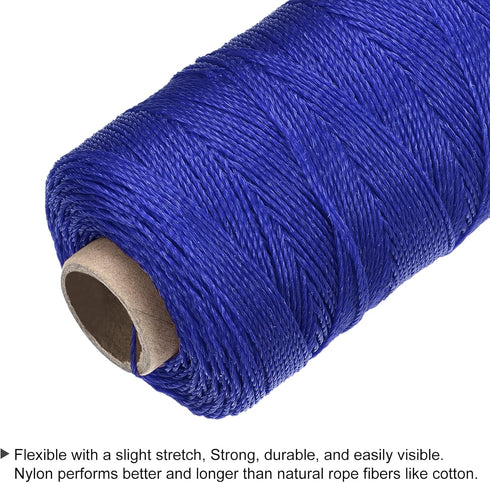 MECCANIXITY Twisted Mason Line Nylon Twine String Cord Blue 100M/109 Yard 1MM Dia for Netting, Landscaping, Home Improvement, DIY Projects, Crafti...