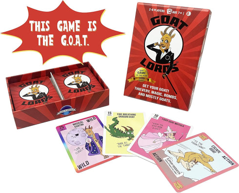 Goat Lords - Most Addicting Card Game for Adults, Teens, Kids (Boy and Girl) Ages 7 and Up. Family Board Games, Fun Game, Card Games for Families ...