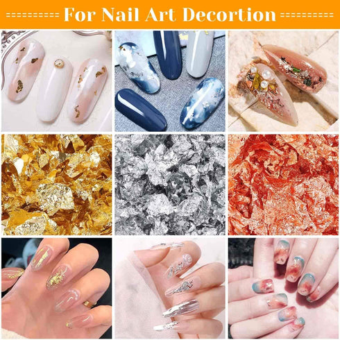 45 Grams Gold Foil Flakes for Resin Jewelry Making, Paxcoo Gold Foil Flakes Metallic Leaf for Nails, Painting, Crafts, Slime and Resin Jewelry Mak...