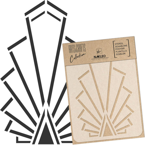 NAKLEO DIY Reusable Plastic Stencil - Art Deco Railing Grill - Art Craft Wall Painting Pattern Template Scrapbooking Decoupage - Fabric Furniture ...