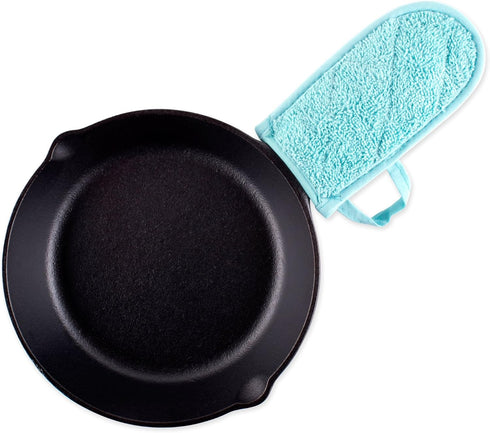 DII Basic Terry Collection Quilted 100% Cotton, Pan Handle, Aqua, 3 Piece...