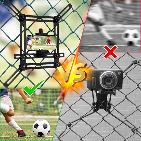 Fence Mount for iPhone, GoPro, Mevo Start, Phones, Digital Action Camera to a Chain Link Fence for Softball, Recording Baseball, Tennis, Baseball ...