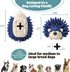 Bella Boo Pets Interactive Dog Toy for Strong Chewers - Freddy The Hedgehog Blue All-in-One Treat Ball + Food Dispensing Slow Feeder Dog IQ Puzzle...