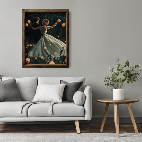 Posterizer 1 pcs-vintage style couple's night out Valentine's day scene -2-Romantic Art-Holiday Poster Collection-Gift for Couples boyfriend girlf...