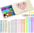FTEVEN 36pcs Big Eye Blunt Needles, Plastic Big Eye Needles, Yarn Needles, Big Eye Bent Tapestry Needles with Colorful Plastic Knitting Stitch Mar...