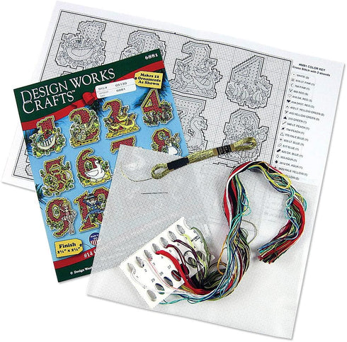 Design Works Crafts Cross Stitch Ornaments Kit-Makes Set of 12, Various...