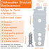 2 Pack Undercounter Dishwasher Mounting Bracket with Screws, Whirlpool - Compatible - Compare to 8269145 / WP8269145, Replacement for Whirlpool, Kenmore, Kitchenaid, Maytag, Amana etc
