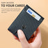 GSOIAX Mens Slim Wallet RFID Blocking Bifold wallets for men Minimalist Genuine Leather Carbon Fiber Card Holder Money Clip Thin Mens with Gift Bo...