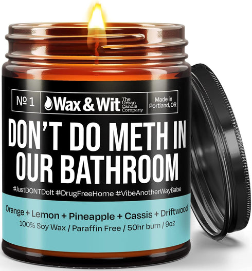 Wax & Wit Funny Soy Candle Gift for Women - Humorous, Aromatherapy Soy Wax Candle, Ideal for Housewarming, Coworker, Birthday – Pineapple, Cassis,...