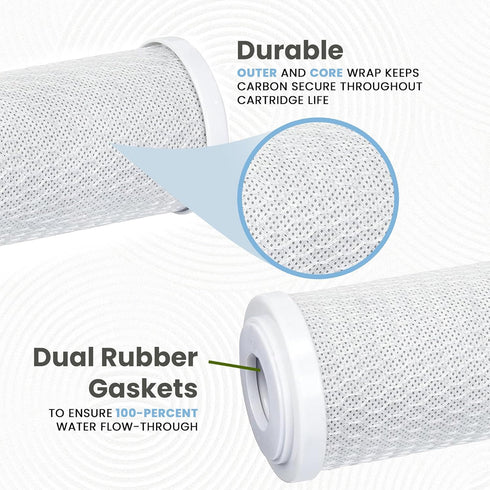 Aquatic Life 10-Inch Pre Carbon Block Replacement Filter Cartridge for RO-DI System Units for Aquarium...