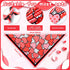 24 Pcs Valentine's Day Dog Bow Set includes 10 Pcs 4th of July Dog Bow Ties and 10 Pcs Dog Neckties, 4 Dog Bandana with Adjustable Pet Grooming Ac...