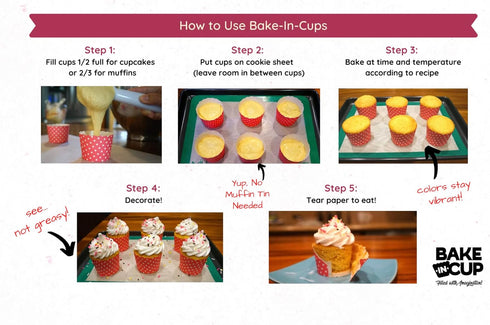 50-Pack Paper Baking Cups, Greaseproof Disposable Cupcake Liners (White, Large Cups)...