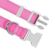 Reflective Dog Collar, Soft Neoprene Padded Breathable Nylon Pet Collar Adjustable for Medium Dogs, Pink, Medium...