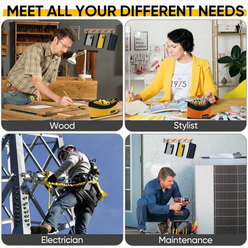 TICONN Tool Pouches with Zipper, 1680D Oxford Small Tool Bags, Waterproof Utility Bag Zipper Pouch for Tool Organizers and Storage (3 Pack Combo)...