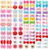 100 Pieces Dog Bows Cute Dog Puppy Hair Bows Multicolor Girl Dog Accessories Small Dog Hair Bows Bowknot Puppy Bows with Strong Rubber Bands and R...