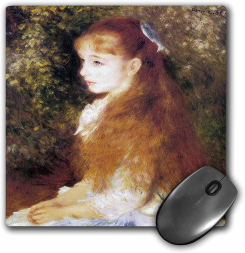 Mlle. Irene Cahen dAnvers by Pierre-Auguste Renoir - Mouse Pad, 8 by 8 inches (mp_128097_1)...