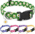BiPawTi Green Dog Collar for St. Patrick's Day, Cute Flower Puppy Collar for Extra Small Dog, Floral Spring Dogs Collar for Small Dogs with Pretty...