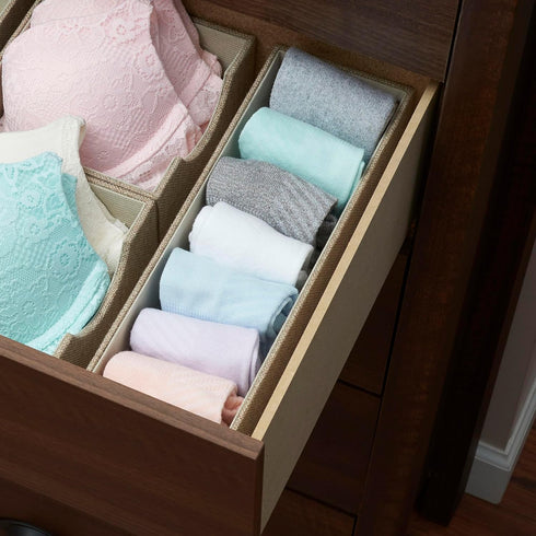 Household Essentials Brown 720-1 Deep Drawer Organizer Box for Storage | 12 in x 4 in x 3.13...