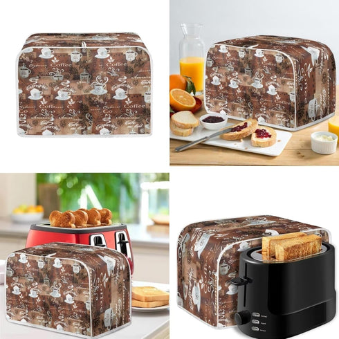 Coffee Toaster Covers 4 Slice, Durable Bakeware Protector Machine Washable Anti-sputtering Blender Cover Dust Cover Universal Size...