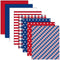 Whaline 8Pcs Patriotic Cotton Fabric Bundles Red Blue White Star Stripe Fat Quarters 4th of July Quilting Patchwork for Independence Day DIY Handm...