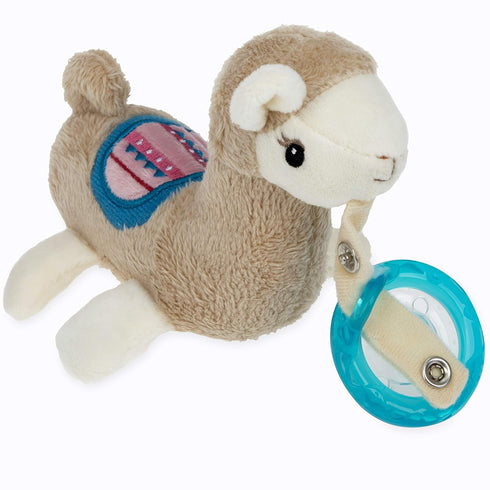 Nuby Soft Plush Pacifinder with Detachable Silicone Pacifier: 0-6 Months, Llama, Natural Cherry Shape, Multi, one Size...