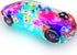 ArtCreativity Light Up Transparent Sensory Car Toy for Kids, 1PC, Bump and Go Toy Car with Colorful Moving Gears, Music, and LED Effects, Fun Educ...