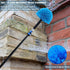 Blue Robust Cobweb Duster Head Brush - Superior Twist-On Web Cleaning Tool - Spider Web Remover Brush Compatible with Standard 3/4 Inch Threaded P...