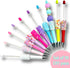 10Pcs Confetti glitter diamond Beadable Pens Bulk Colorful Beaded Pens Plastic Black Ink Bead Pens Ballpoint Pens Making Kit DIY craft art Pens Of...