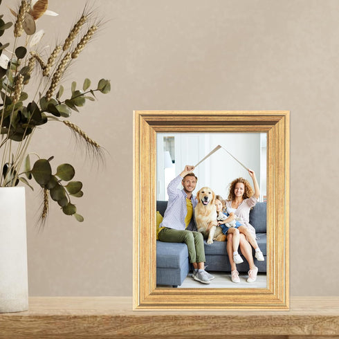 Lawrence Frames Sutter Burnished Picture Frame, 5 by 7-Inch, Gold...