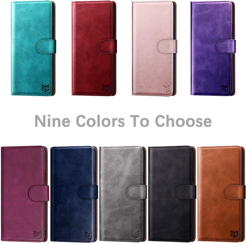 SUANPOT for Moto G Power 2021 with RFID Blocking Leather Wallet case Credit Card Holder, Flip Folio Book Phone case Shockproof Cover for Women Men...