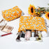 2 Pieces Little Flower Makeup Bag Large Cosmetic Bag Capacity Canvas Travel Toiletry Bag Organizer Cute Makeup Brushes Aesthetic Accessories Stora...