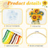 4 Set Embroidery Kit for Beginners Sunflower Adults Cross Cloth DIY Needlepoint Kit with Floral Gnome Stamped Patterns, Instructions, Embroidery H...