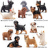 12PCS Dog Figurines, Realistic Plastic Puppy Figurines, Hand Painted Emulational Tiny Dogs Animals Toy, Dog Cake Topper Christmas Birthday Gift fo...