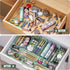 Famhap 9 PCS Plastic Drawer Organizer Set, Desk Drawer Divider Organizer Trays, Vanity Storage Bins for Makeup, Jewelry, Utensils, Gadgets for Kit...