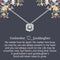 Sterling Silver Interlocking 2 Hearts Necklace, Female Godmother Gifts for Goddaughter, Baptism, First Confirmation, Easter, Graduation, Birthday...