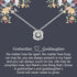 Sterling Silver Interlocking 2 Hearts Necklace, Female Godmother Gifts for Goddaughter, Baptism, First Confirmation, Easter, Graduation, Birthday...