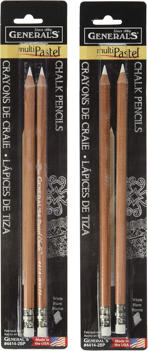 Multipastel Chalk Pencils 2/Pkg-White...