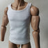 1/6 Custom Scale T-Shirt Sleeveless Vest Clothes for 12" Male & Female Action Figure Doll Clothes (White)...