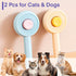 2 Pcs Cat Grooming Brushes, Pet Hair Cleaner Brush, Pet Massage Brushes for Cats Dogs with Self-Cleaning Button, Pet Shedding Brush for Removing T...