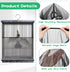 Bird Cage Seed Catcher, Universal Adjustable Birdcage Cover Skirt Bird Cage Net Cover Nylon Guard Net Cover for Parrot Parakeet Macaw Round Square...