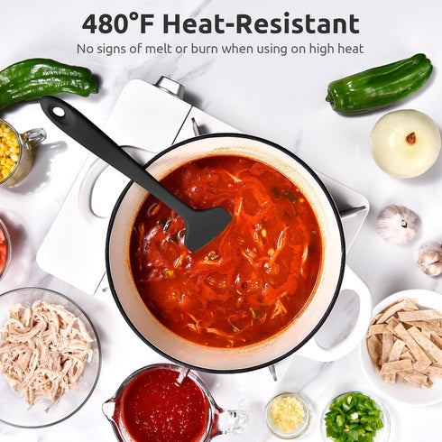 U-Taste 11.38" Silicone Baking Spatula: 480ºF Heat Resistant Food Grade Flexible Rubber Kitchen Bowl Scraper, Seamless Pastry Spreader for Mixing ...