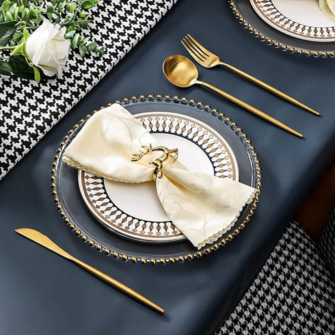 Napkin Rings Holders Set of 6 Fall Wedding Holiday Christmas Metal Dinner Parties Home Table Decoration (Gold Deerlet, 6)...