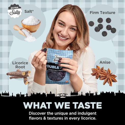 Gustaf's Dutch Licorice Double Salt Coins - 5.2oz Bag - Salted Black Licorice Coins - Dutch Candy from Netherlands - Salty Black Liquorice Treats...