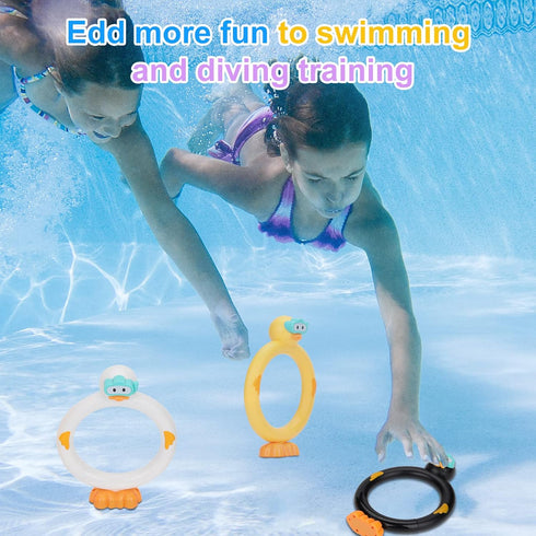 SASBSC Diving Rings Pool Diving Toys for Kids Ages 4-8 Swimming Pool Toys for Kids Ages 8-12 Summer Outdoor Water Toys for Kids Adults Underwater ...