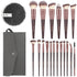 Travel Makeup Brush Set 18 Pcs Professional Makeup Brushes with Case & Makeup Remover Pads Premium Synthetic Travel Brush Set Eyeshadow Foundation...