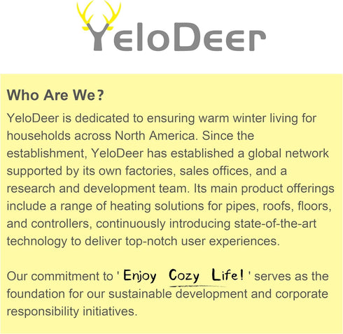 Heating Tape for Water Pipes with Thermostat, Heat Trace for Metal And Plastic Home Water Pipes YeloDeer, 120V Electric Pipe Heat Tape for Pipe Fr...