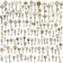CHuangQi 125pcs/6oz Vintage Skeleton Keys Set, Steampunk Key Necklace, Antique Bronze Charms Pendants, DIY Handcrafts Jewelry Making, Wedding & Bi...