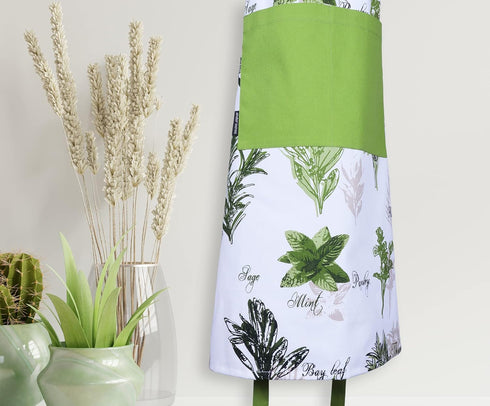 AMOUR INFINI Aprons for Women Adjustable Strap with Waist Ties Aprons for Baking, Cooking, Gardening Cotton Washable, Reusable Spring Apron (27.5 ...